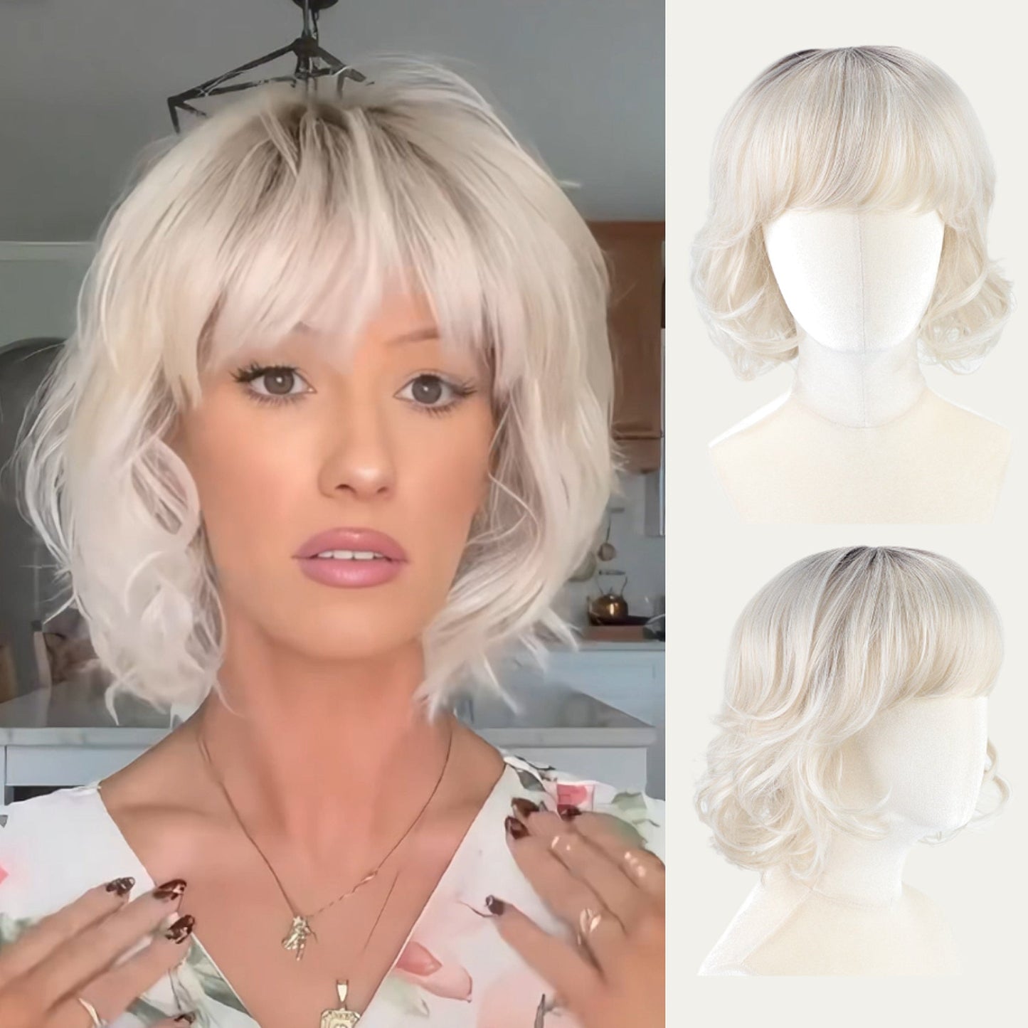 Bernice - Wigyy Wave Bob Elegant Wig with Bang