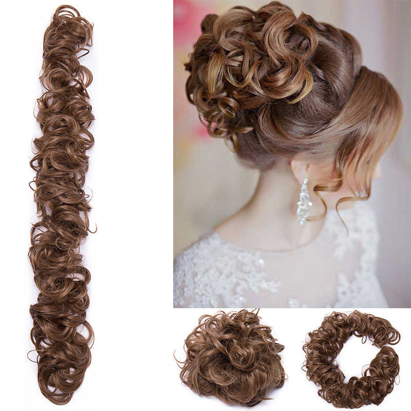Scrunchie Messy Hair Bun Chignon Elastic Band Extension