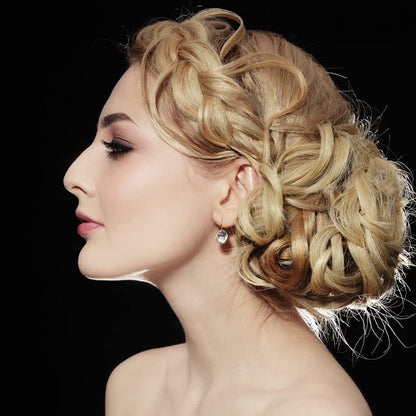 Short Messy Curly Dish Hair Bun Extension