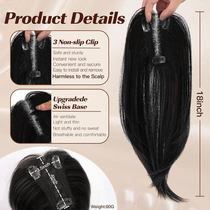 14/18 Inch Hair Toppers for Women Synthetic Hair Toppers Hair Pieces