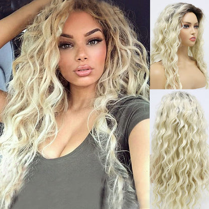 New Wave Golden Fluffy Hot Wigs