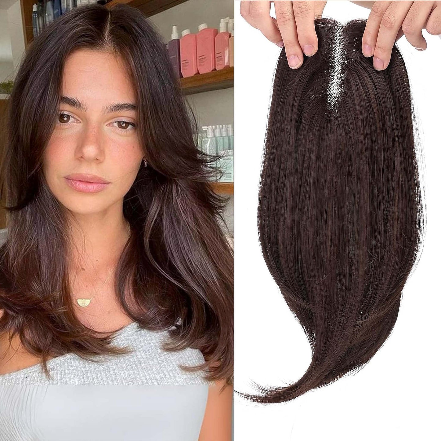 14/18 Inch Hair Toppers for Women Synthetic Hair Toppers Hair Pieces
