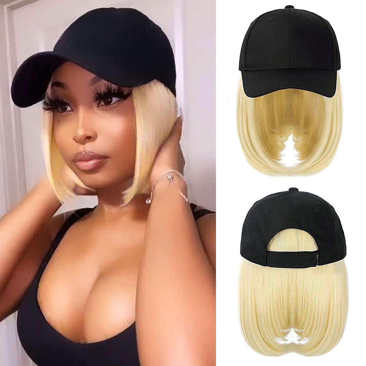 Baseball Cap Wig Hat With Hair Wig Naturally Cap With Wig Hat Wigs