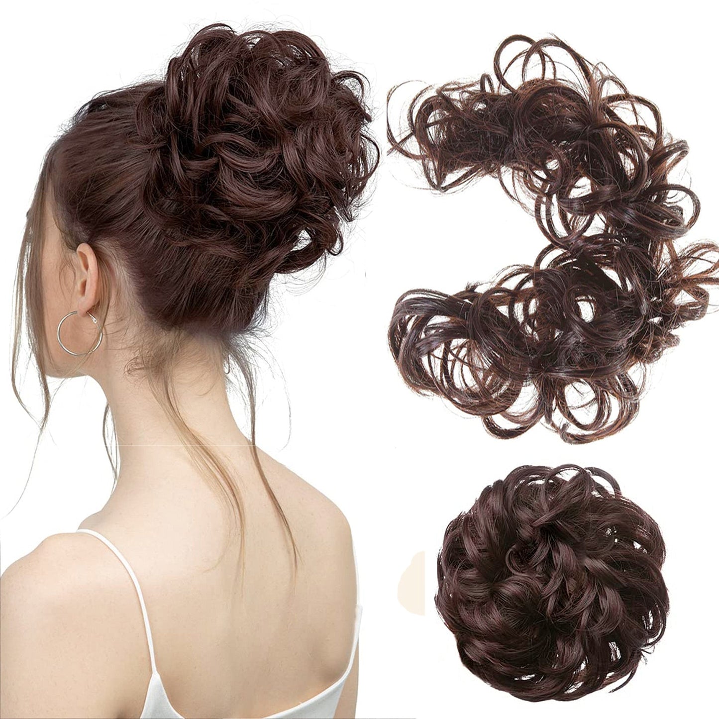 Scrunchie Messy Hair Bun Chignon Elastic Band Extension