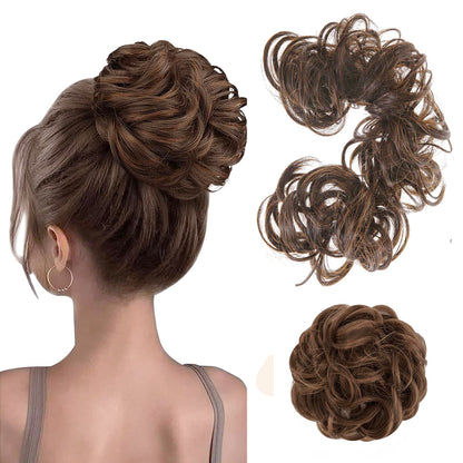 Scrunchie Messy Hair Bun Chignon Elastic Band Extension