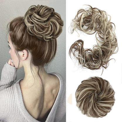 Scrunchie Messy Hair Bun Chignon Elastic Band Extension