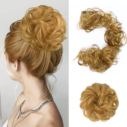 Scrunchie Messy Hair Bun Chignon Elastic Band Extension