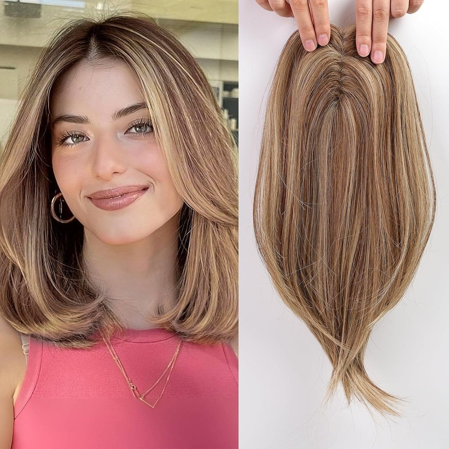 14/18 Inch Hair Toppers for Women Synthetic Hair Toppers Hair Pieces