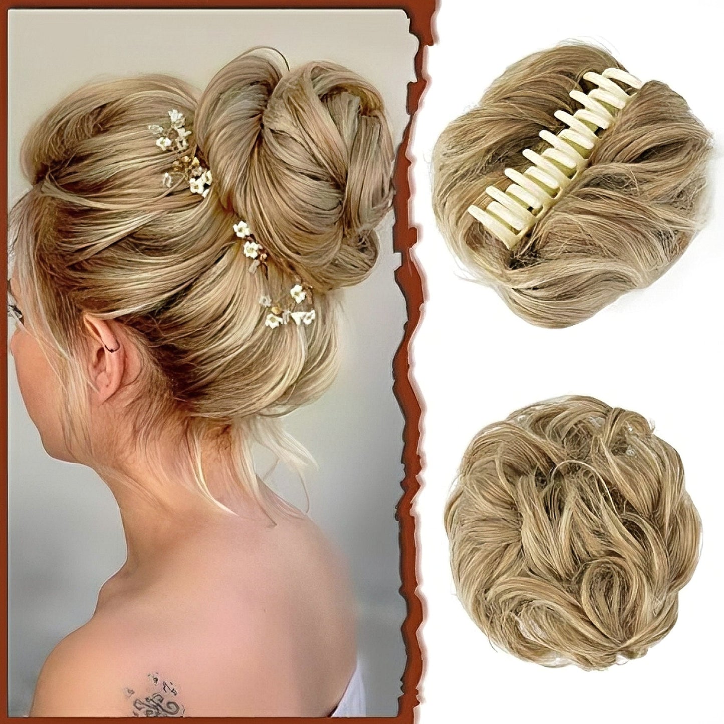 Claw Clip Messy Bun Hair Piece