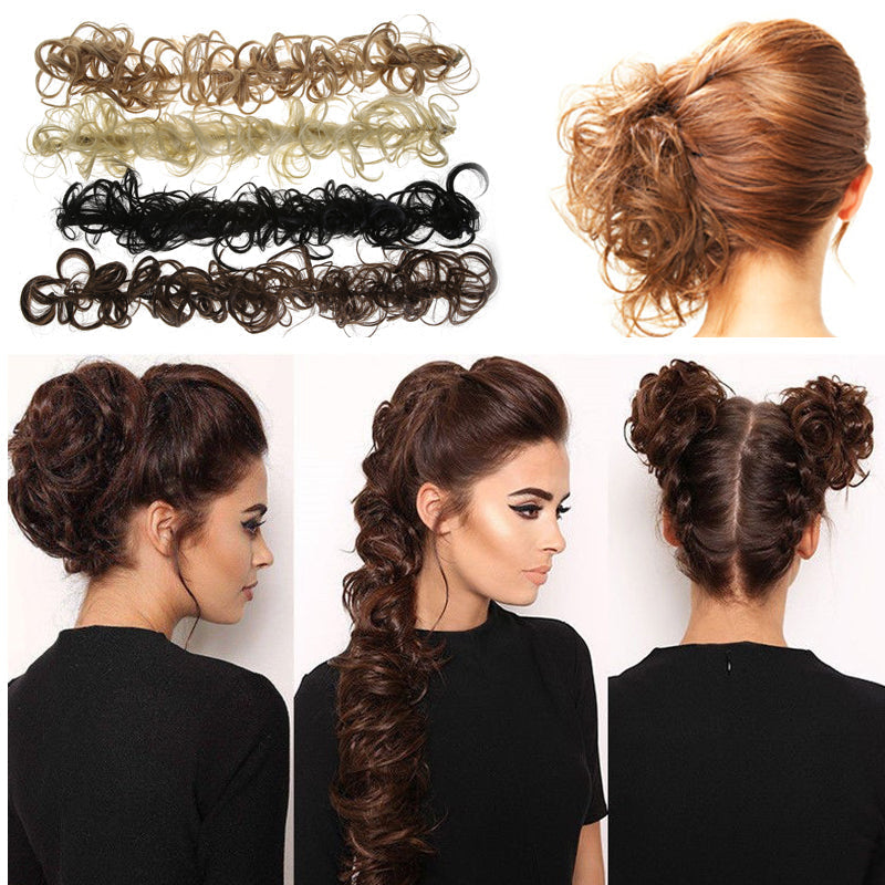 Scrunchie Messy Hair Bun Chignon Elastic Band Extension