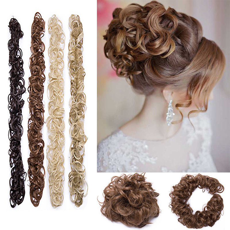Scrunchie Messy Hair Bun Chignon Elastic Band Extension