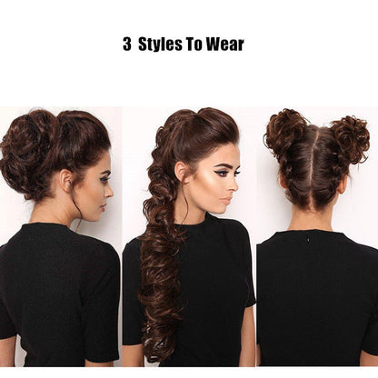 Scrunchie Messy Hair Bun Chignon Elastic Band Extension