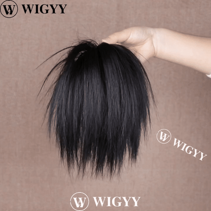Messy ponytail extends hair without clip