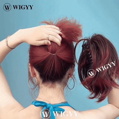 Synthetic Claw Clip In Ponytail Hair Extensions Diy Hairpiece Hair Bun